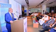 Rauff Hakeem addressing Business and Investment Forum.