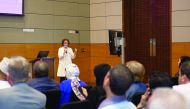 Ambassador Amal Al Hamad, Head of the GCC delegation to the EU, at the inaugural HBKU Dean’s Lecture event.