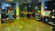 Artist in Residence Zoe Hawk at one of the studios in the Fire Station. 
Pic: Abdul Basit / The Peninsula
