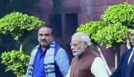 Prime Minister Narendra Modi walking after the BJP parliamentary committee meeting in New Delhi, yesterday.