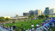 The vibrant open-air bazaar at the Museum of Islamic Art (MIA) Park.
