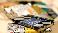 Notebooks of Italian notebook manufacturer Moleskine are laid out for sale in a store in central Rome on December 20, 2016. The Italian group’s sales have more than tripled in the last seven years. AFP