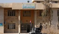 A military vehicle is seen at the University of Mosul during a battle with Islamic State militants, in Mosul, Iraq, January 14, 2017. REUTERS/Ahmed Saad
