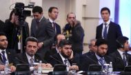 Mohammad Alloush (C), the head of the Syrian opposition delegation, attends Syria peace talks in Astana, Kazakhstan January 23, 2017. REUTERS/Mukhtar Kholdorbekov