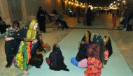 Children presenting a cultural activity as part of Spring Festival at the Wakra-Souq yesterday. Pic: Abdul Basit / The Peninsula