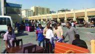 Customers at the Souq Al Haraj.