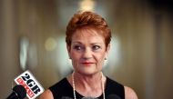 Australia's One Nation party leader Senator Pauline Hanson is pictured at a press conference at Parliament House in Canberra, Australia, February 13, 2017. (AAP/Mick Tsikas/via REUTERS)