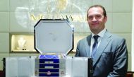 Pascal Mouawad, Co-Guardian of Mouawad Retail Division with The Flower of Eternity Jewellery Coffer.   Pic Salim Matramkot / The Peninsula