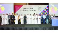 Representatives of government agencies, private partners, media, mall participants, local entrepreneurs and volunteers together with QTA officials at the closing ceremony at the City Centre Rotana.