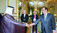 French President Francois Hollande received yesterday the credentials of Dr Khalid bin Rashid Al Mansouri as Qatar's Ambassador Extraordinary and Plenipotentiary to France.