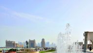 A new water fountain opened at the Katara Amphitheater, yesterday. Pic: Baher Amin / The Peninsula