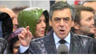 The Republicans (Les Republicans) (LR) party candidate for 2017 French presidential election Fillon delivers a speech during Trocadero meeting at Place du Trocadero, France on March 05, 2017. ( Mustafa Yalç?n - Anadolu Agency ).