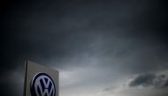 (FILES) This file photo taken on September 22, 2015 shows the logo of German car maker Volkswagen in Hanover, central Germany. Pollution from 2.6 million Volkswagen cars sold in Germany between 2008 and 2015, manipulated to seem less polluting than they w