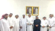 Minister of Culture and Sports H E Salah bin Ghanem Al Ali with other officials.