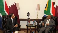 President of South Africa Jacob Zuma met Foreign Minister H E Sheikh Mohammed bin Abdulrahman Al Thani who is currently visiting South Africa. 