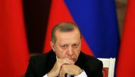 Turkish President Tayyip Erdogan attends a news conference after the talks with his Russian counterpart Vladimir Putin at the Kremlin in Moscow, Russia, March 10, 2017. REUTERS/Sergei Ilnitsky/Pool

