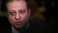 (FILES) This file photo taken on November 30, 2016 shows Preet Bharara, U.S. Attorney for the Southern District of New York, speaking briefly to reporters at Trump Tower, November 30, 2016 in New York City. AFP / GETTY IMAGES NORTH AMERICA / Drew Angerer