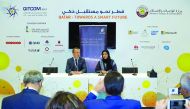 Reem Al Mansoori, Assistant Undersecretary for Digital Society Development, MOTC, and Wojciech Bajda, Head of Industry and Society Unit at Ericsson Region Middle East, at the signing ceremony.