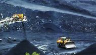 Coal is stockpiled at the Blair Athol mine at the remote Bowen Basin coalfield near Moranbah in Australia.