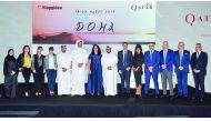 Hassan Al Ibrahim, Chief Tourism Development Officer, and QTA officials with Italian travel agents.