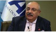 Turkey's Deputy Prime Minister Tugrul Turkes speaking at Anadolu Agency's Editors' Desk in Ankara on April 6, Ankara.