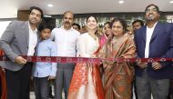 Bollywood actress Tamannaah Bhatia (fourth left) and Malabar Group Chairman- M P Ahammed’s wife Subaida K P jointly inaugurating the 175th showroom of Malabar Gold & Diamonds in presence of senior officials in Tamil Nadu, India.