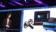 Alex Kipman, the Microsoft engineer behind HoloLens, touts augmented and virtual realities as the future of computing at a Build conference in Seattle, Washington on May 11, 2017. AFP / Glenn Chapman