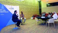 Dr Essam Heggy leads the discussion at the Science Majlis.