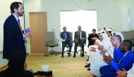 Sidra CEO Peter Morris addresses Graduate Associates at a National Development Workshop. 