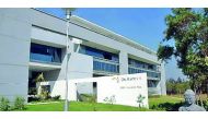 The logo of  the Hyderabad-based Dr Reddy’s Laboratories, India’s No 2 drugmaker, is seen outside its headquarters. 