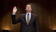 (FILES) This file photo taken on May 03, 2017 shows then FBI Director James Comey being sworn in prior to testifying before the Senate Judiciary Committee on Capitol Hill in Washington, DC. AFP / JIM WATSON