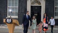 REPRESENTATIVE IMAGE: Former British prime minister David Cameron (L) leaves 10 Downing Street with his family (AFP) 