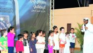 Children taking part in one of the competitions at Katara Ramadan Festival.
