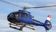 A copter belonging to helicopter operator Monacair. 