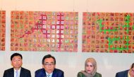 Qatar's Permanent Representative to the United Nations, H E Ambassador Sheikha Alia Ahmed bin Saif Al Thani, and the Permanent Representative of Korea to United Nations, Ambassador Cho Tae-yul launch the initiative in New York yesterday.