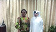 Minister of Foreign Affairs of Ghana, Shirley Ayorkor Botchway (left), with Qatar's Ambassador Mohammed bin Jaber Al Kuwari in Accra yesterday. The Foreign Minister received copies of credentials of Mohammed bin Jaber Al Kuwari. 