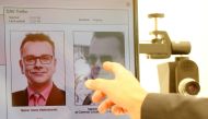 The German Bar Association presents facial recognition technology during a presser in Berlin, Germany, August 1, 2017. Reuters/Hannibal Hanschke