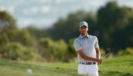 Stephen Curry plays a shot out of a bunker of the fifteenth hole during round two of the Ellie Mae Classic at TCP Stonebrae on August 4, 2017 in Hayward, California. (Lachlan Cunningham/Getty Images/AFP)