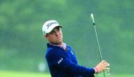 Justin Thomas of the United States plays a shot on the 14th hole during round three of the Dell Technologies Championship at TPC Boston in Norton, Massachusetts on Sunday.
