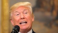 FILE PHOTO: U.S. President Donald Trump speaks during an announcement on immigration reform in the Roosevelt Room of the White House in Washington, U.S. on August 2, 2017. REUTERS/Carlos Barria/File Photo
