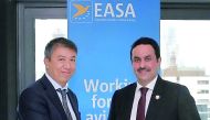 Abdulla Nasser Turki Al Subaey, Chairman of the Qatar Civil Aviation Authority, and Patrick Ky, EASA Executive Director.