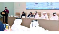Officials at a press conference to announce “Fourth Volunteering Youth Forum” yesterday. 