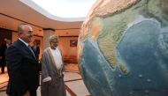 Turkish Foreign Affairs Minister Mevlut Cavusoglu (L) meets with Omani Minister Responsible for Foreign Affairs, Yusuf bin Alawi bin Abdullah (R) in Muscat, Oman on October 29, 2017. ( Cem Özdel - Anadolu Agency )
