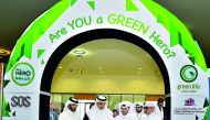 Officials during the inauguration of the green life campaign organised by Student Outreach and Support Committee at Qatar University College of Business and Economics (QU-CBE). 