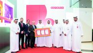 Officials of Ooredoo with the renewed certificates recertified to the key international standards on Quality, Occupational Health, Safety and Environment, and Information Security by Bureau Veritas Certification. 