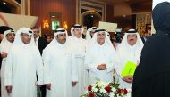 From right: Dr Mohammed bin Saif Al Kuwari, Director of the Center for Environmental and Municipal Studies; Dr Yousef Alhorr, the Founding Chairman of the Gulf Organisation for Research and Development (GORD) and Essa bin Hilal Al Kuwari, President of Qat