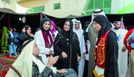 H E Dr Hanan Mohamed Al Kuwari, Minister of Public Health, and senior officials from across the HMC during the Qatar National Day 2017 celebrations.