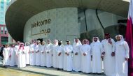 Officials during the celebrations at Qatar Rail.