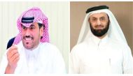 COO of Qatar Post Hamad Al Fahida and Engineer Faisal Al Siddiqi, Chief Business Development Officer of Nebras Power