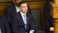 File photo of Progressive Conservative Party of Ontario leader, Patrick Brown, watches from the gallery as Quebec's Premier Philippe Couillard (not seen) makes his visit to the Ontario Legislature inside Queen's park in Toronto, May 11, 2015. REUTERS/Mark